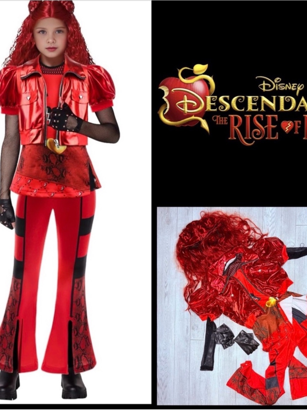 Disney Red Evie descendants Costume bundle